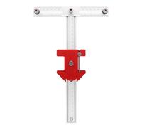Luocute Cabinet Hardware Jig, 7.5 Inch Adjustable Hole Distance Self Centering Drill Guide Locator with 30 45 60 90 120 135 Degree Angle Ruler, for Installing Knobs Pulls Handles