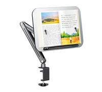 Luocute Cantilever Book Stand, Adjustable Reading Holder with 360 Deg Rotation and Foldable Aluminum Plastic Panel for 14 17.3 Inch Laptop Tablet Textbook