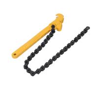 Luocute Chain Wrench for Oil Filter and Pipe Service Work | Shops and Plumbers, Chain Wraps to 120mm, Bright Orange 12in Handle, Alloy Steel