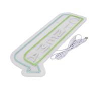 Luocute Cinema LED Light Sign, Acrylic Dimmable Arrowhead Cinema LED Light Sign, Green Blue Box Retro Feel Movie Night Decor for Movie Rooms, Events