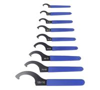 Luocute Coilover Spanner Set, 9 Piece S2 Tool Steel Hook Wrench | C Shape S2 Tool Steel, Heat Treated for Durability, Fits Threaded Rings Shafts, Includes Roll Up Bag for Universal Coilovers