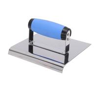 Luocute Concrete Edger, Stainless Steel Concrete Edging Tool with Soft Grip Handle for Finishing, 150x152mm R13.5 Cement Edger for Slabs