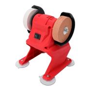 Luocute Cordless Mini Bench Grinder 5500 RPM Dual Wheels | Compatible with 18V Battery, 70mm Grinding Wheels, for Garage Garden, Drill Bit and Blade Sharpening for Metal Sharpening