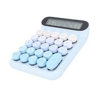 Luocute Cute Calculator with Blue Switch Mechanical Keys, 24 Keys LCD Display Desktop Calculators with Non Slip Foot Pads, Automatic Sleep for Business Office Students (Blue)