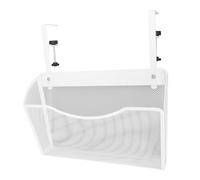 Luocute Desk Side Storage, Hanging Desk Organizer No Drill Carbon Steel Under Desk Storage Laptop Holder, Adjustable Document Shelf Desk Side Storage Organizer for Office Home, Stylish