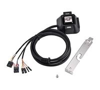 Luocute Desktop PC Case Switch, Dual USB 2.0 Ports Power Reset Button Extension, Microphone Jack Hub with 1.55M Cable for Home Office Internet Cafe Gaming Computer