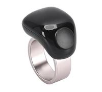 Luocute Digital Counter Prayers Reminder Ring, Touch Sensitive Smart Counter with Bluetooth 5.1 Vibration Alarm for Muslim Prayer Time Tracking, IP67 Waterproofing Unisex OLED Display (20&22mm)