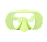 Luocute Dive Snorkel Glasses with Anti Fog Film Tempered Glass, Youth Swim Mask Anti Shattered Lens UV Protected, Panoramic HD Swim Mask Adult Youth, Silicone Foldable Large View (Fruit green)