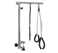 Luocute Dog Grooming Arm with Hammock, 35in Pet Grooming Table Arm with Adjustable No Sit Haunch Holders, Standard Dog Stand with Loop Noose for Small and Medium Pets