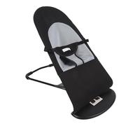 Luocute Dog Rocking Chair, Foldable Portable Adjustable Height Pet Rocker Bed with Removable Washable Cover, for Small Dogs Cats Puppies (Black Cotton Fabric)