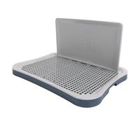 Luocute Dog Training Toilet with Wall Column, Removable Mesh Potty Tray | Plastic Dog Potty Tray, Chew-Resistant Puppy Pee Pad Holder, for Large Small Medium Pets