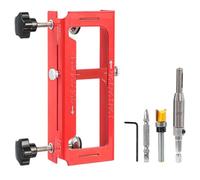 Luocute Door Hinge Jig, Adjustable for 2.5 to 5 Inch Hinges | Anti-slip Clamping Guards, for 1/4 and 5/8 Round or Square Corner Hinges, for Interior Door Installation and Carpentry Repair