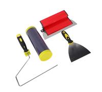 Luocute Drywall Skimming Set, 10 Inch and 9 Inch Roller for Wallboard and Ceiling, with Extension Pole for Working At Heights