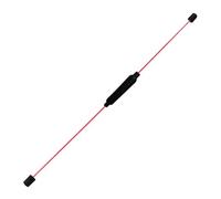 Luocute Elastic Fitness Bar, High Frequency Vibration Workout Stick for Core Strength Training and Muscle Exercise, with Detachable Design for Home Gym Storage (Red)