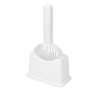 Luocute Electric Cat Litter Scoop Cordless Vibrating Scooper Silent Plastic Scoop for Clumping Crystal Litter with Long Handle Easy Grip (White)