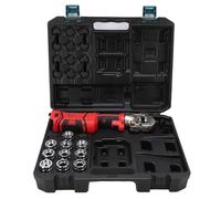 Luocute Electric Hydraulic Crimper, 60KN Cordless Rechargeable Hydraulic Crimping Tool with 10 Dies for Copper Aluminum Cable Lugs, LED Display One Key Rewind Function Open Style Head