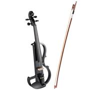 Luocute Electric Violin 4/4 Full Size, Maple Wood Violin with Ebony Fittings for Beginners Adults, Hard Case Headphone Audio Cable Bow Spare Strings Included
