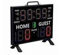 Luocute Electronic Basketball Scoreboard, Digital Score Keeper with Remote Control, 8000mAh Rechargeable Battery, Countdown Timer, Buzzer, Portable for Indoor Outdoor Sports Games