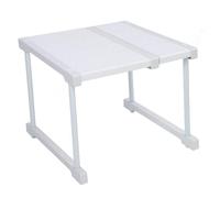 Luocute Expandable Cabinet Shelf, Storage Shelving Rack Cabinet Organizer - Carbon Steel ABS PP - Adjustable Rustproof - No Drill Installation (Length 47-68cm / 18.5-26.8in)