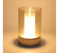 Luocute Flameless LED Candle, Gesture Control Rechargeable Battery Operated with USB Charging Stepless Dimming, for Home Decor Bedroom Dining Room Hotel