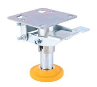 Luocute Floor Lock, 100kg Bearing Trolley Cart Lock Iron Galvanized with TPU Pad, for 3in 4in 5in Casters (X-75-32-3)