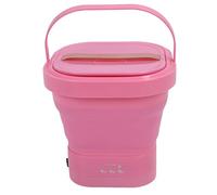 Luocute Foldable Washing Machine, Portable Mini Washer with Spin Dryer for Travel Camping Apartment Dorm Underwear Socks Towels (Pink)