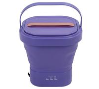 Luocute Foldable Washing Machine, Portable Mini Washer with Spin Dryer for Travel Camping Apartment Dorm Underwear Socks Towels (Purple)