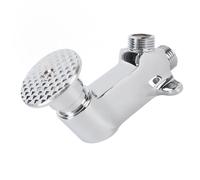 Luocute Foot Pedal Valve Touchless Switch, Floor Mounted Singe Foot Pedal Water Valve Set for Basin Water Tap Bathroom Basin Faucet, Copper with Screw Set