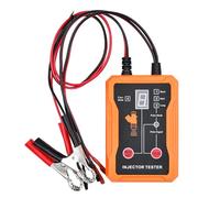 Luocute Fuel Injector Tester Cleaner Tool Kit, 8 Pulse Modes Tester Fuel Injectoring Test Simultaneously Cleanings Tools with 4 Injector Cleaner Adapters, Short Circuit Protection (Orange)
