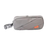 Luocute Game Console Carrying Case, PU Material Double Zippers Mesh Pocket Design Rog Ally Case, Fit for Steam Deck and Other Handheld Gaming Consoles (Silver)