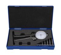 Luocute Gauges Internal Caliper, 55-153mm Internal Dial Replaceable 0.01mm Aluminum Alloy Inside Caliper with 10 Interchangeable Heads for Bore Diameter Groove Measurement