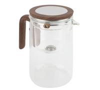 Luocute Glass Tea Pot with Strainer, Water Separation Teapot with Wooden Handle, 800ml Infuser Tea Pot for Loose Leaf Herbal Teas, Clear Infusers for Harmony and Tranquility
