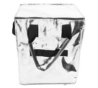 Luocute Grocery Bag on Wheels, Collapsible Shopping Trolley with 4 Rotating Wheels and Foldable Design for Laundry Camping Moving Groceries (Silver)