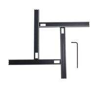 Luocute Guide Rail Joining Set, 500mm Adjustable Aluminum Alloy Woodworking Track Saw Guide Rail with Left Right Movement, for Circular Saw Sliding Track and Woodworking Projects
