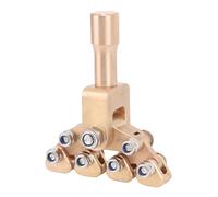 Luocute Guitar Fractal Frets Press Tool, Self Adhesive Various Radius Fret Press for Acoustic Electric Guitars Brass Steel Freting Wire Seating Tool for Luthiers DIY Repair
