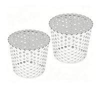 Luocute Gutter Downspout Guards, 304 Stainless Steel Mesh Screen for Vent Pipe, Conical PVC Termination Cap with Plug and Play Design for Roof Drain (Stainless Steel)