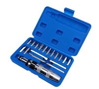Luocute Hand Manual Reversible 18PCS Master 1/2inch Impact Driver Set Extractor Screwdrivers, CRV Hand Impact Screwdrivers Set Reversible Manual Driver with Bits