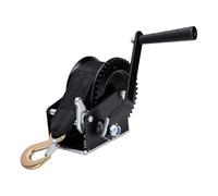 Luocute Hand Winch 1200lbs with 26.2ft Strap, Galvanized Steel | Manual Crank for Trailer Truck ATV Boat, Polyester Strap, Rust Proof Gear, Heavy Duty Towing, Safe Hook Included