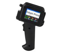 Luocute Handheld Inkjet Printe, 600DPI Portable Quick Drying Ergonomic Design Small Hand Printer with 42ml Ink and 2.4 Inch Screen, Suitable for Cardboard Plastic Metal