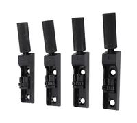 Luocute Headless Bass Bridge Kit, 4 String Bass Bridge with Brass Saddles and String Lock, for Guitar Replacement Parts (Black)