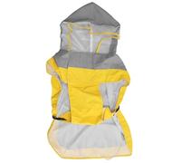 Luocute Hooded Dog Raincoat, Water Proof Reflective Dog Rain Jacket with Adjustable Reflective Straps & Clear PVC Brim for Large Dogs (XL)