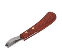 Luocute Hoof Knife, Hoof Trimming Knife with Wooden Handle Horse Farrier Tool Non Slip Equine Grooming Loop Oval Hoof Shears Multipurpose Hoof Cutter for Cutting Horses Donkeys Cows Hooves