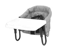Luocute Hook On High Chair, Adjustable Height Foldable Portable Baby High Chair with 15KG Load Capacity & Detachable Washable Cushion for Travel Dining (Gray)