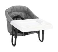 Luocute Hook On High Chair, On High Chair Adjustable Foldable Portable Baby with 15KG Load Capacity for Home Travel Dining (Gray)