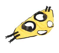 Luocute Horse Mask Full Cup Blinker Hood, Adjustable Polyester Mask for Racing Eye Injuries Reduce Distractions, PU Leather Sand Proof Breathable Horse Eye Blinder Racing Goggles (Yellow)