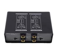 Luocute Hum Eliminator Box, 2 Channel Ground Loop Noise Isolator with 3 Level Gain Adjustment, for Condenser Microphone, Mixer, Electric Guitar, Studio and Live Sound