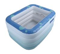 Luocute Inflatable Bathtub Pool, Safe Portable Green 1.2m 4 Layers Foldable Blow Up Infant Bathtub with Thickened Bottom for Home, Kids Bath Tubs, Inner Diameter 33.5x19.7x25.6in