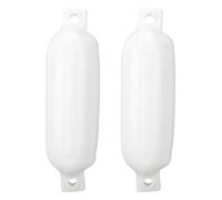 Luocute Inflatable Boat Bumper, PVC Lightweight Portable Boat Docking Bumper with Black Rope, Suitable for Yacht Ships (White)