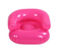 Luocute Inflatable Sofa, Soft PVC Portable Lounge Chair for Indoor Outdoor Use, Lightweight Blow Up Couch with Comfortable Support for Camping Office Home (Pink)