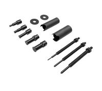 Luocute Internal Bearing Extractor Puller Kit, 5 Piece Blind Hole Set with Slide Hammer for Automotive Flywheel Motorcycle Wheel Hub, Internal Bearing Extractor Puller Slide Hammer